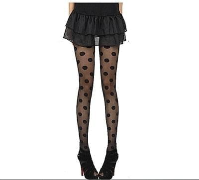 Black Women Temptation Sheer Mock Suspender Tights Cat Pantyhose Stockings Cool Mock Over The Knee Double Stripe Sheer Tights