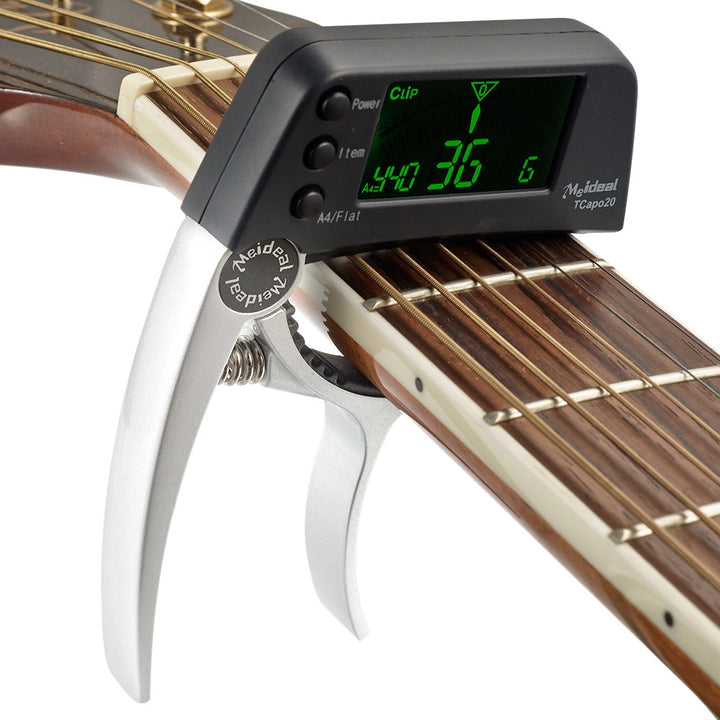 TCapo20 Acoustic Guitar Tuner Capo Guitar Capofret 2 in 1 Capo Tuner Metal for Electric Guitar Bass Chromatic Parts